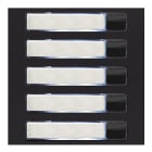 Golmar - Module NEXA inox 1 rangee 5 boutons, finition BLACK