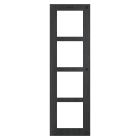 Golmar - Cadre de fixation NEXA inox 4 modules verticaux, vis et outils, finition BLACK