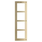 Golmar - Cadre de fixation NEXA inox 4 modules verticaux, vis et outils, finition GOLD