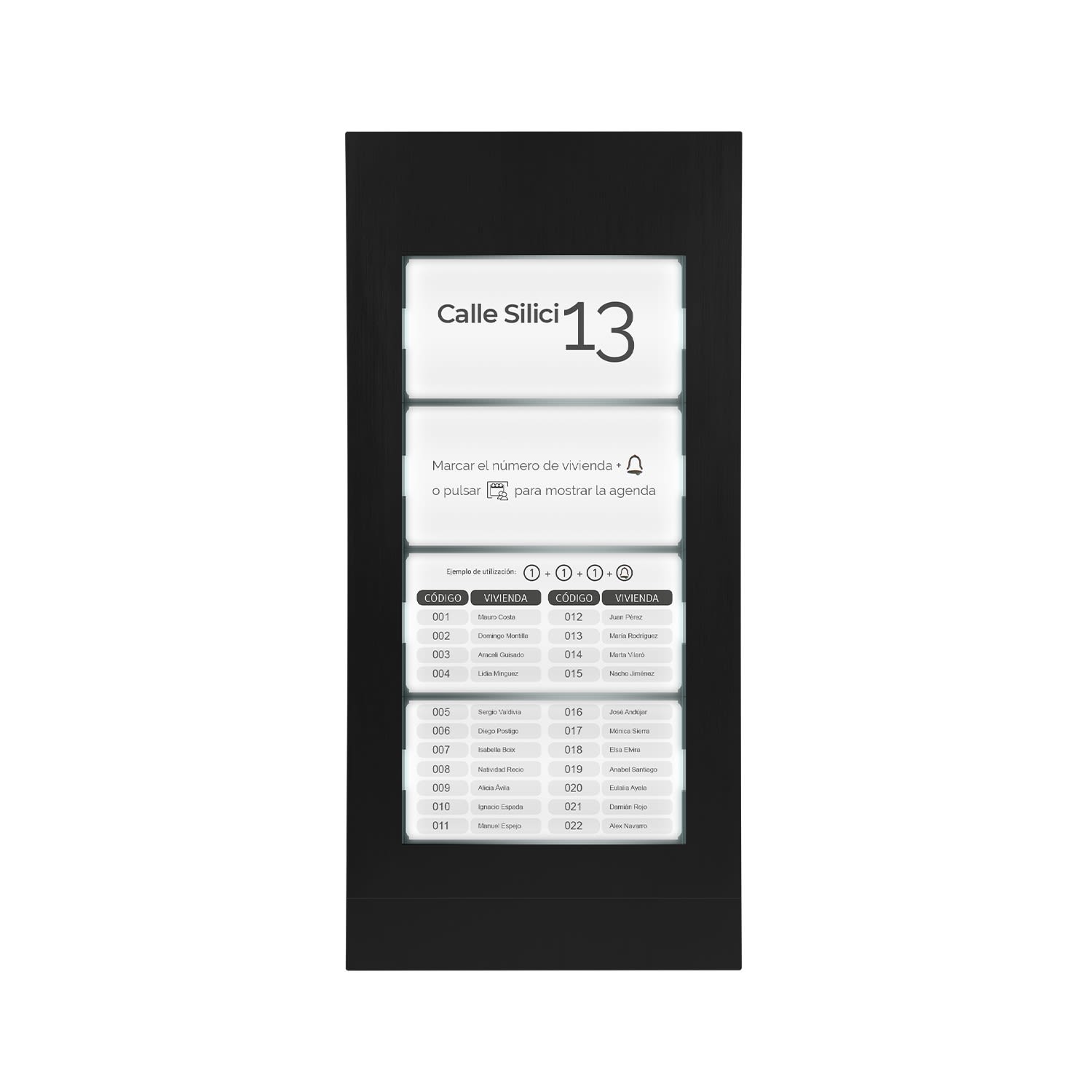 Golmar - Module d'information aluminium SIXTY5 Touch BLACK