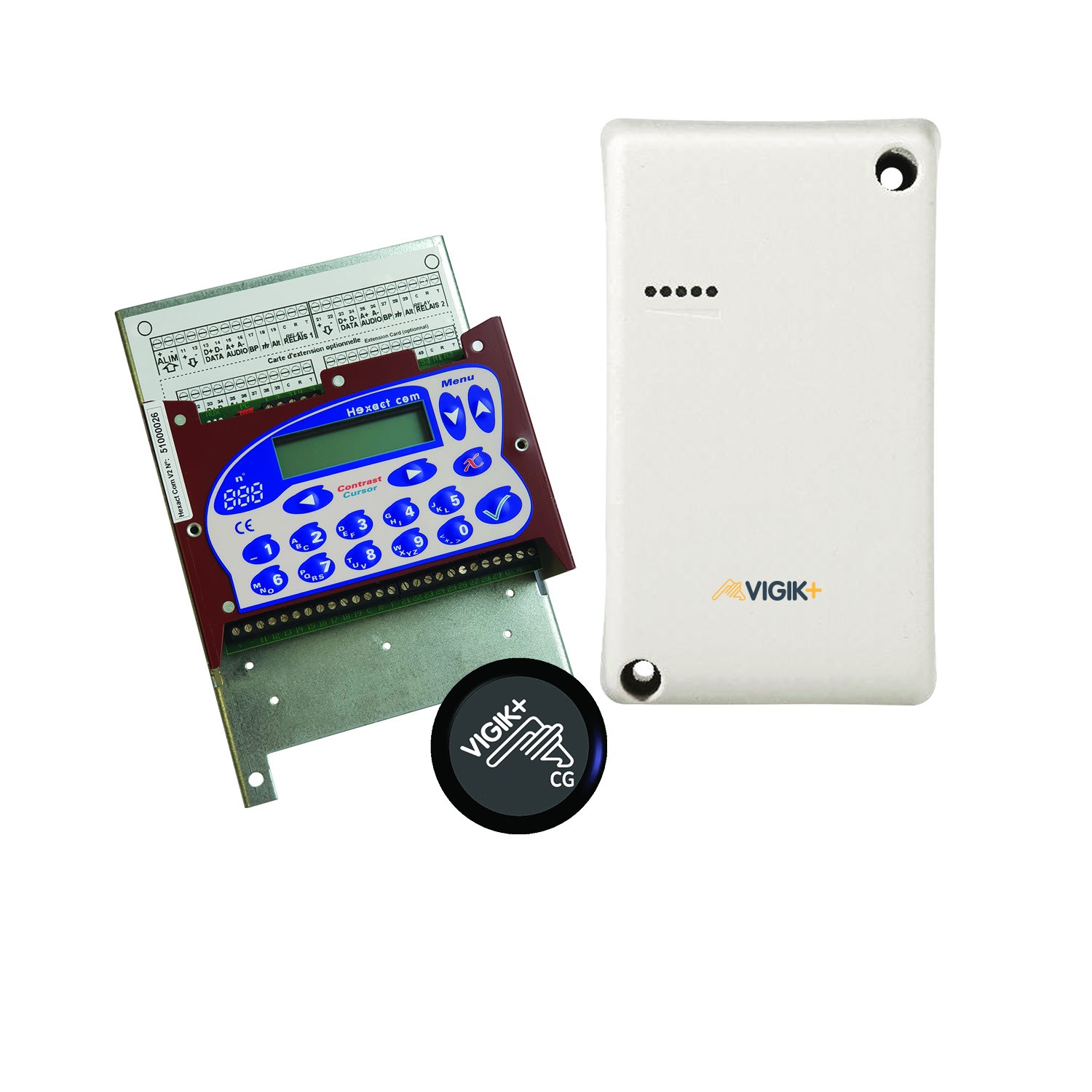 Golmar - Pack cent. cont. d'accès HEXACT VIGIK+®/résidents 2 portes temps réel HEXACTWEB