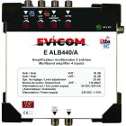 Evicom - Centrale multibandes 4 entrées : B.I/II / B.III / UHF1 21-60 / UHF2 21-48