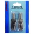 Evicom - Adaptateur Balun RJ45 vers F sous blister (2 pièces)