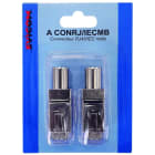 Evicom - Adaptateur Balun RJ45 vers IEC mâle sous blister (2 pièces)