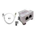 Evicom - Kit Répartiteur ULB 2 dir. F/RJ45 + 2 cordons RJ/RJ plats + conn.F coudé
