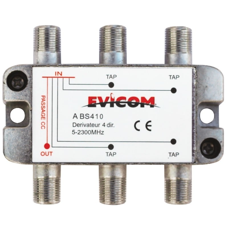 Evicom - Dérivateur 5 - 2 300 MHz 4 sorties  -10 dB