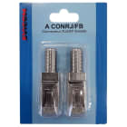 Evicom - Adaptateur Balun RJ45 vers F sous blister (2 pièces)