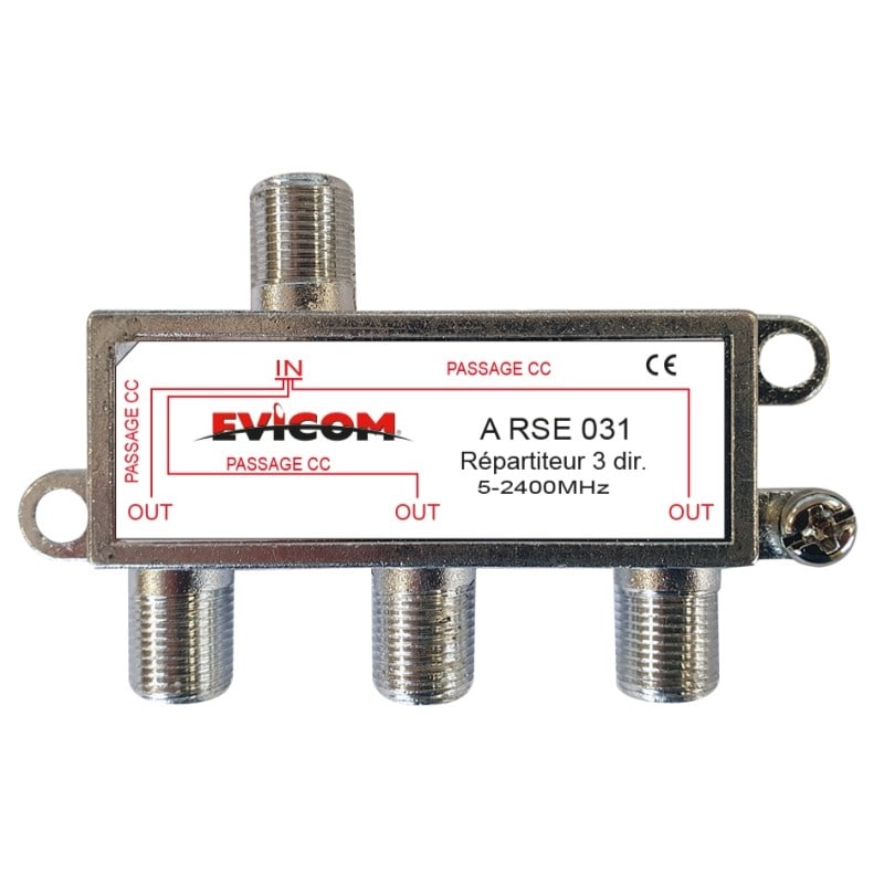 Evicom - Répartiteur 5 - 2 400 MHz 3 sorties ULB