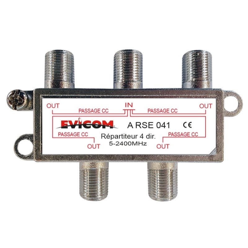 Evicom - Répartiteur 5 - 2 400 MHz 4 sorties ULB