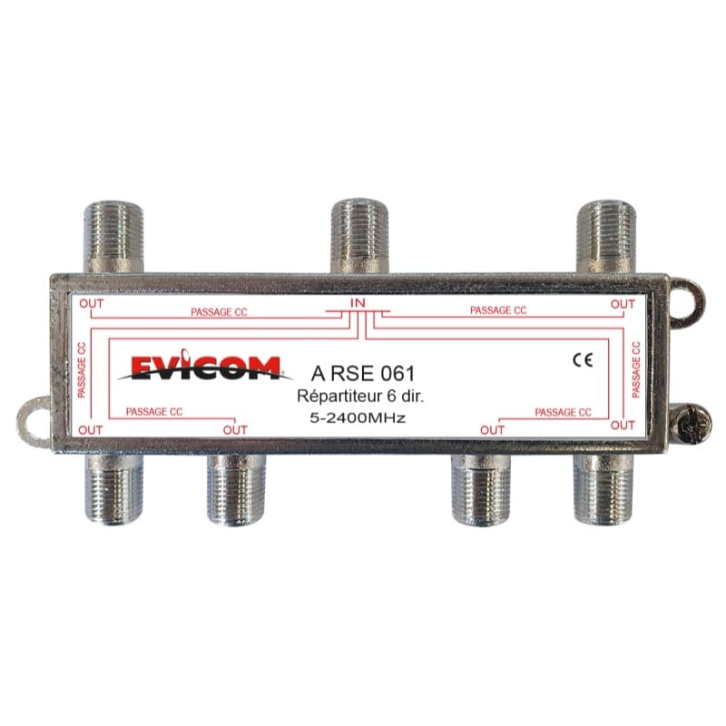Evicom - Répartiteur 5 - 2 400 MHz 6 sorties ULB