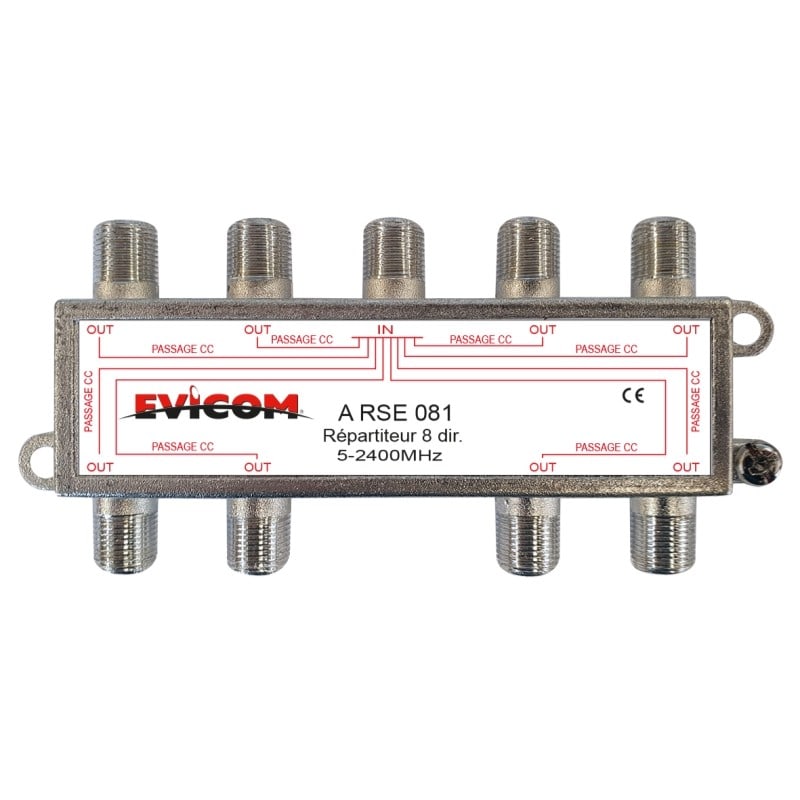 Evicom - Répartiteur 5 - 2 400 MHz 8 sorties ULB