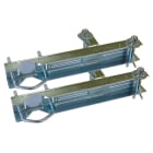 Evicom - Fixation double à étriers type cheminée (Zinc bichromaté)