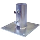 Evicom - Plaque de base acier pour mâts jusqu'à 50mm de diamètre (Zinc bichromaté)