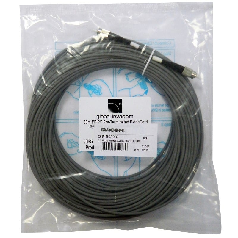 Evicom - Fibre optique de 30 m connectique FC/PC à FC/PC