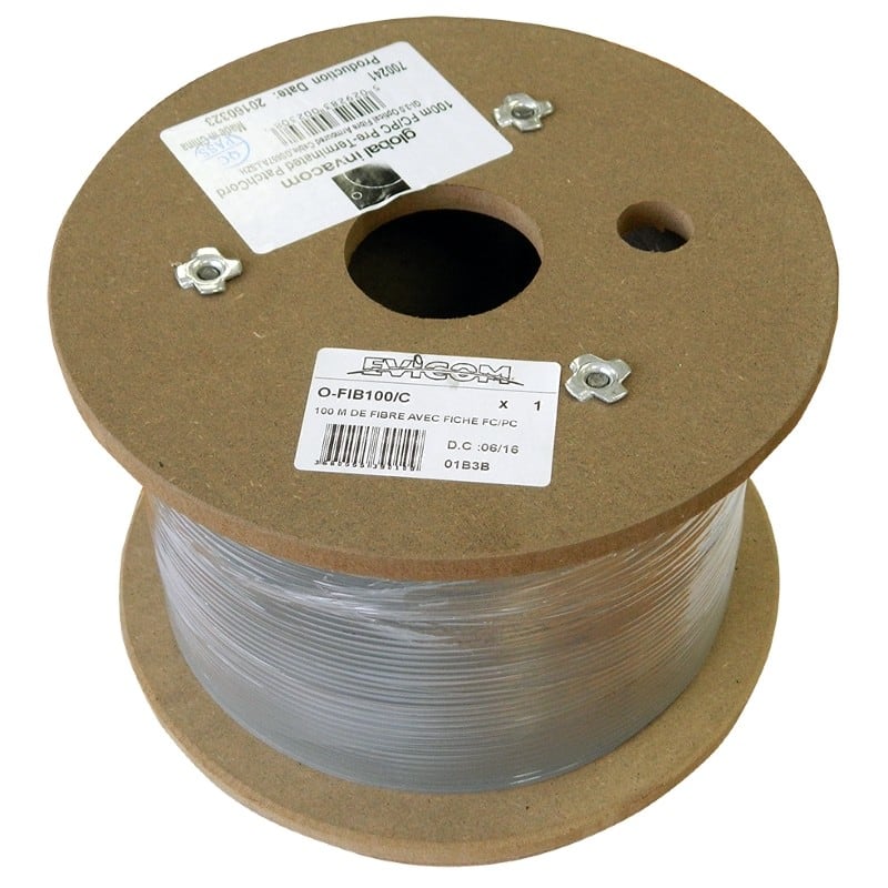 Evicom - Fibre optique de 100 m connectique FC/PC