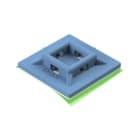 Unex - Embases adhésives détectables intérieur bleu 19x19 mm en U62X