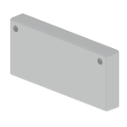 Unex - Embout de fermeture gris RAL7035 60x150 U23X