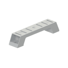 Unex - Support vertical isolant gris RAL7035 L400 U23X