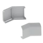 Unex - Eclisses angle plat gris RAL7035 H100 U23X