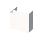 Unex - Angle plat blanc RAL9010 60x90 U24X