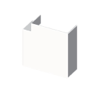 Unex - Angle plat blanc RAL9010 60x150 U24X