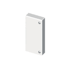 Unex - Embout de fermeture blanc RAL9010 60x90 U24X