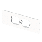 Unex - Plaque 2 appareillages universel blanc RAL9010 U24X