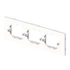 Unex - Plaque 3 appareillages universel blanc RAL9010 U24X