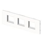 Unex - Plaque 3 appareillages Mosaic blanc RAL9010 U24X