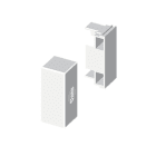 Unex - Embout de fermeture blanc RAL9010 20x50 U24X