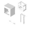 Unex - Adaptateur 1 appareillage Mosaic blanc RAL9010 U24X