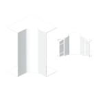 Unex - Angle intérieur blanc RAL9010 50x100 U24X