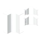 Unex - Angle intérieur goulotte 2 couvercles blanc RAL9010 50x170 U24X