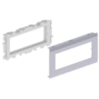 Unex - Adaptateur 3 appareillages Mosaic couleur alu 80 U24X