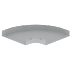 Unex - Coude plat 90° gris RAL7035 100X600 U23X