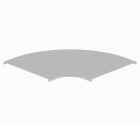 Unex - Couvercle coude plat 90° gris RAL7035 L500 U23X