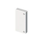 Unex - Embout de fermeture blanc RAL9010 60x150 U42X sans halogènes