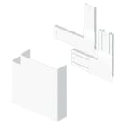 Unex - Angle plat blanc RAL9010 50x80 U42X sans halogènes