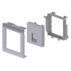 Unex - Plastron droit 1 RJ45 couleur alu 65 U24X