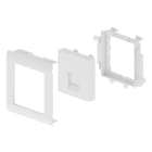 Unex - Plastron droit 1 RJ45 blanc RAL9010 65 U24X