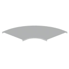 Unex - Couvercle coude plat 90° gris RAL7038 L400 U48X sans halogènes