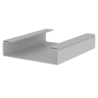 Unex - Chemin de câbles fond plein gris RAL7038 100x400 U48X sans halogènes
