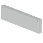 Unex - Embout de fermeture gris RAL7038 100x400 U48X sans halogènes