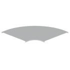 Unex - Couvercle coude plat 90° gris RAL7038 L600 U48X sans halogènes