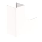 Unex - Angle plat de goulotte pour tuyau blanc RAL9010 35X35 U24X