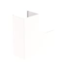 Unex - Angle plat de goulotte de climatisation blanc RAL9010 60x75 U24X