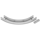 Unex - Coude plat 90° 85x200 R600 gris RAL7035 U23X - Livré avec 4 pièces de jonction