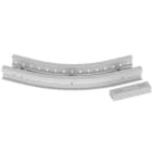 Unex - Coude plat 45° 85x200 R600 gris RAL7035 U23X - Livré avec 4 pièces de jonction