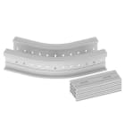 Unex - Coude plat 45° 135x200 R300 gris RAL7035 U23X - Livré avec 4 pièces de jonction