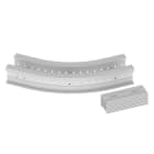 Unex - Coude plat 45° 135x200 R600 gris RAL7035 U23X - Livré avec 4 pièces de jonction